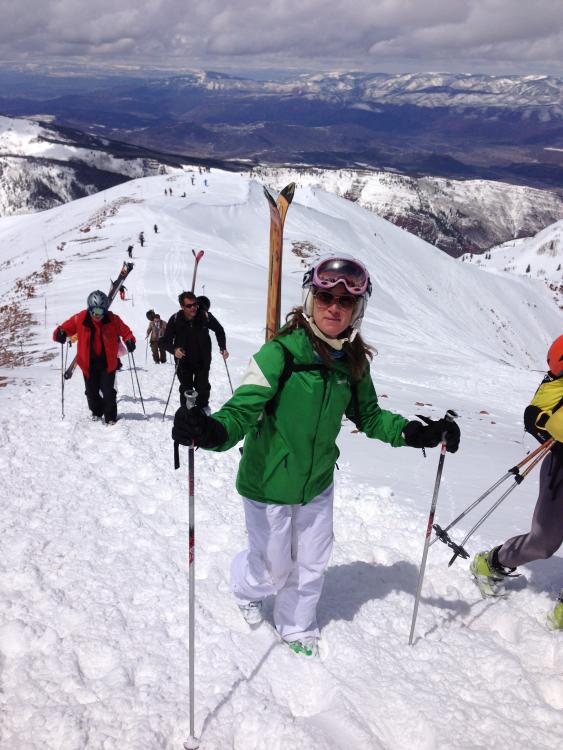Heather the double-diamond Highland Bowl Skier